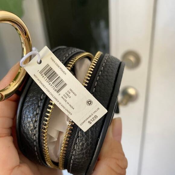 NWT 150410 Tory Burch thea coin pouch Black - Picture 7 of 7